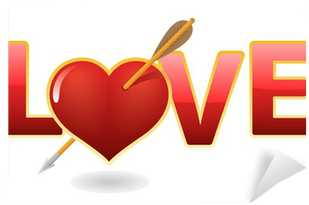 Shiny Sign Love And Heart With Arrow Wall Mural • Pixers® - Love (400x400), Png Download