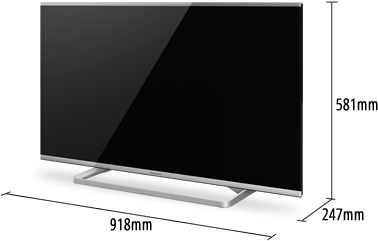 Led Tv Viera Tx-40as640 - Panasonic 49dx650 (561x455), Png Download