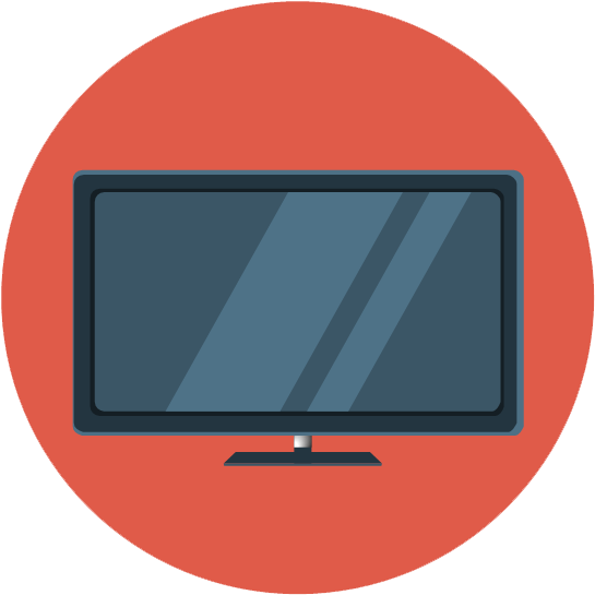 Led / Lcd Tv - Tv Vector Icon Png (640x638), Png Download