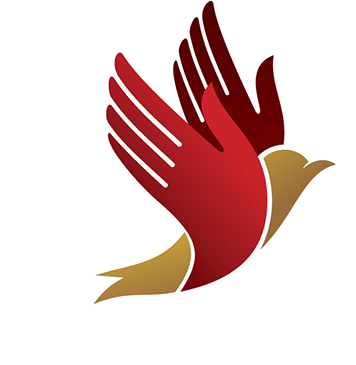 Hands Of Hope Kitchen Logo - Bird And Hand Logo (396x366), Png Download