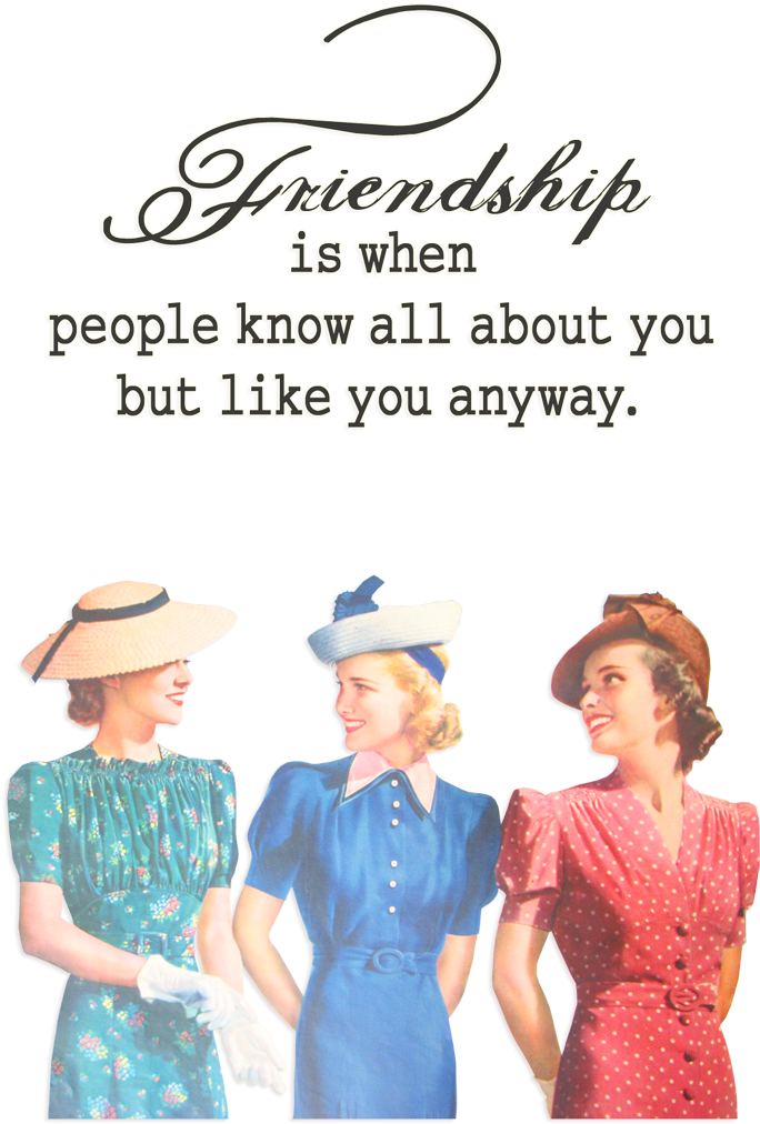 Quirky Quotes By Vintage Jennie - Vintage Quotes About Friends (900x1112), Png Download