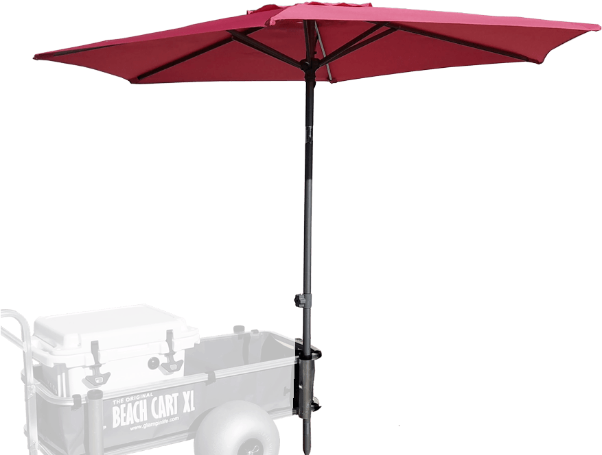 Built-in Umbrella - Beach Cart (900x680), Png Download