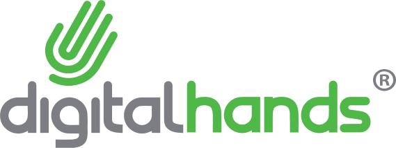 Logo Logo - Digital Hands Logo (569x214), Png Download