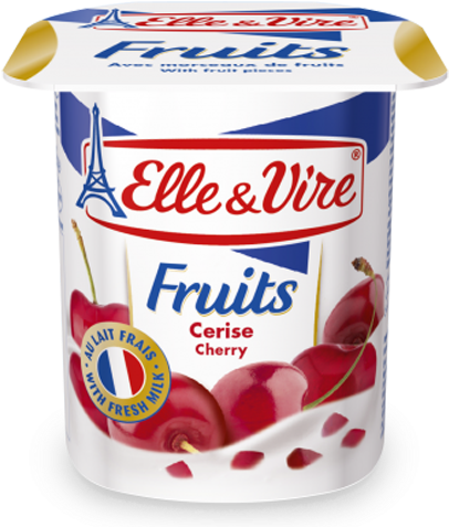Elle & Vire Cherry Fruits Yoghurt - Elle & Vire Mango Yogurt (500x500), Png Download