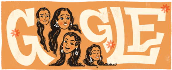 Google Remembers Legendary Bollywood Actress Nutan - Google Doodle Father's Day 2017 (600x240), Png Download