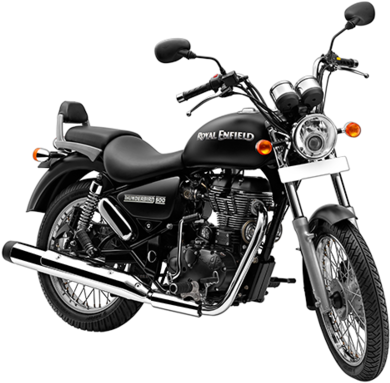Royal Enfield Thunder Bird 500 Stone Black - Royal Enfield Thunderbird 350 Black (500x385), Png Download