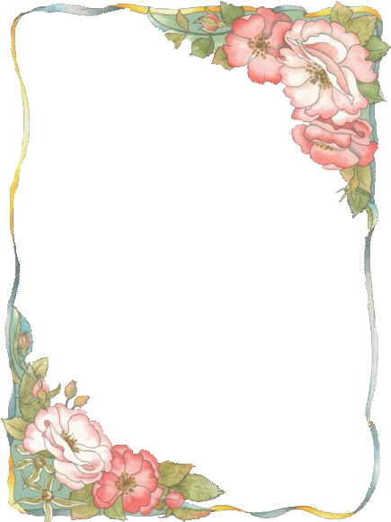 Flowers Free Printable Frames - Marcos Con Flores Para Imprimir (449x581), Png Download