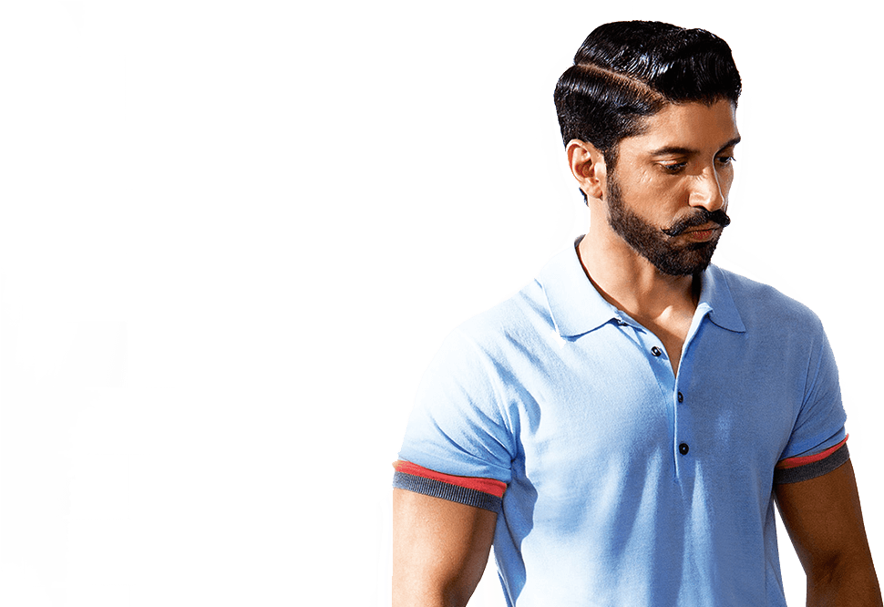 Top Bollywood Star Actor Farhan Akhtar Smiling Images - Tucked In Polo Style (1366x768), Png Download