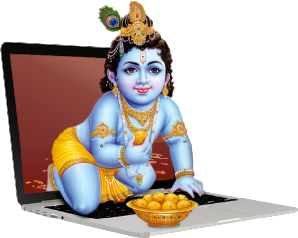 Online Free Prasad - Janmashtami Wishes In Odia (619x510), Png Download