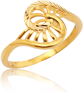 Stylish Spiral Gold Ring - New Stylish Gold Ring (400x400), Png Download