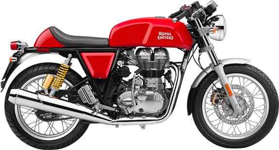 Gt Red - Royal Enfield Continental Gt On Road Price (600x463), Png Download