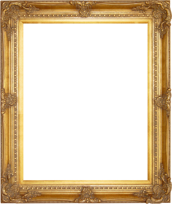 Ornate Gold Frame Png (570x675), Png Download
