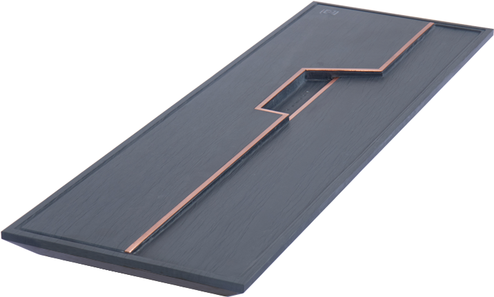 Stone Tea Tray 歙砚 New Chinese Tea Tray Inlaid Metal - Plywood (800x800), Png Download