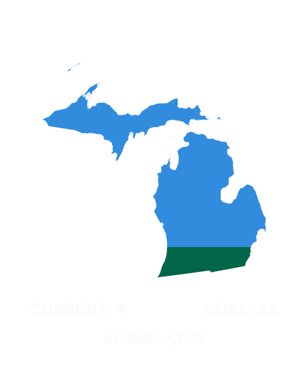 Wave 100 States Michigan - State Of Michigan (445x542), Png Download