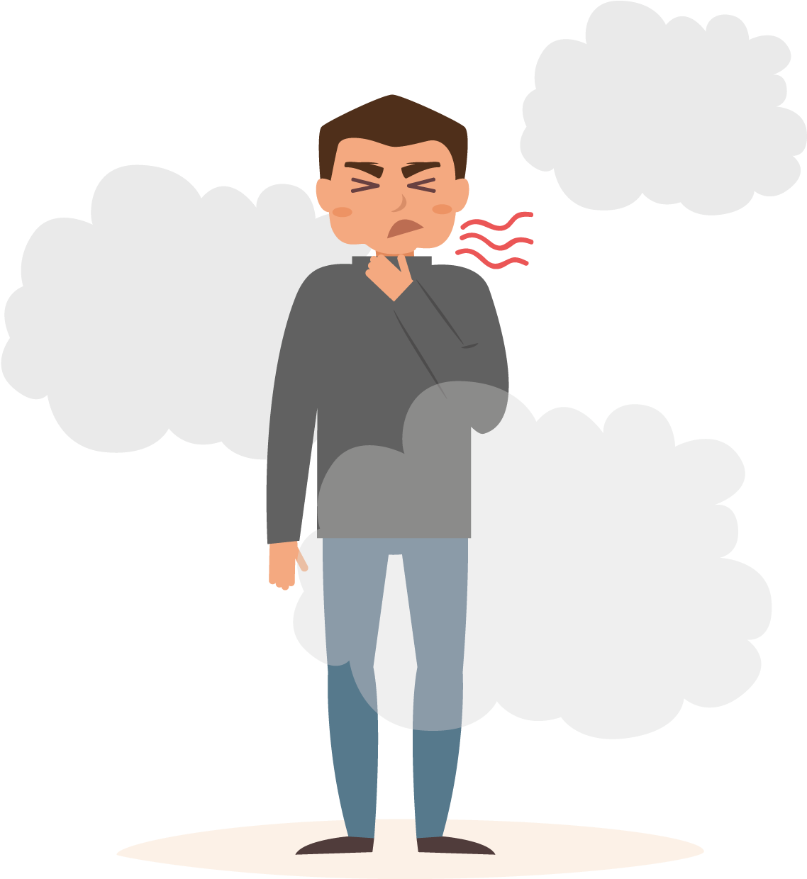 Asthma - Illustration (1142x1251), Png Download