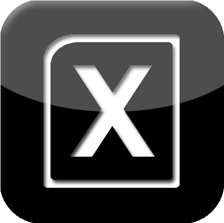 Excel Tutorial - Excel Icon Png Black (500x500), Png Download