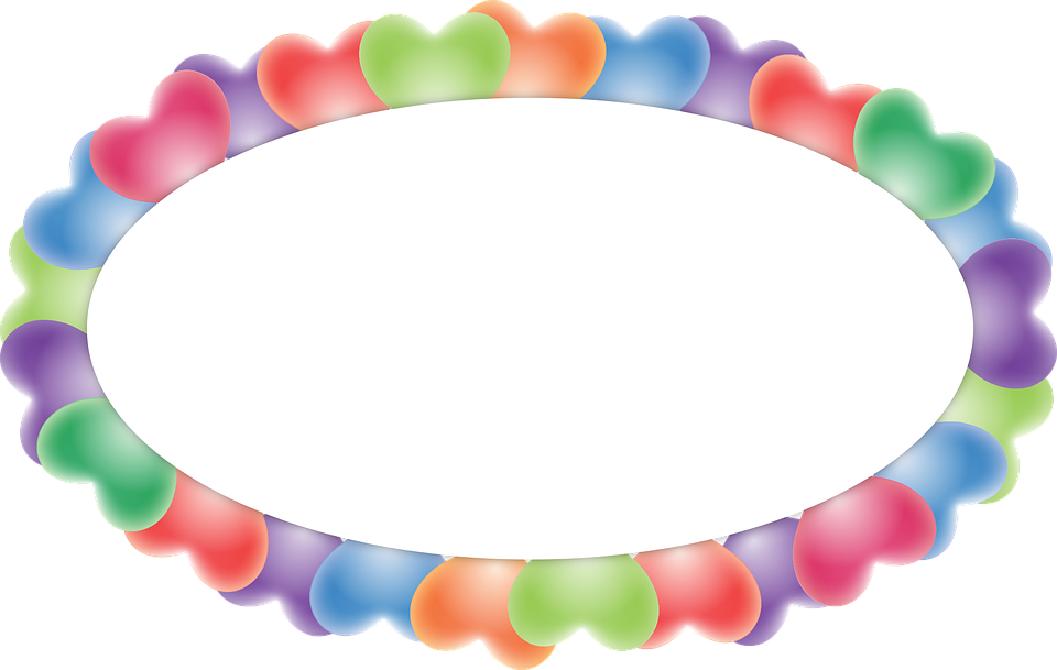 Balloon Oval Burst - Bingkai Foto Lonjong (960x609), Png Download