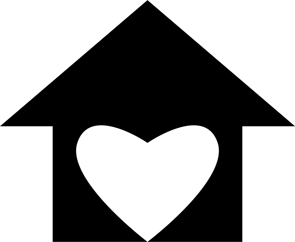 House With Love Heart Shape Comments - Icono Casa Corazon Png (980x806), Png Download