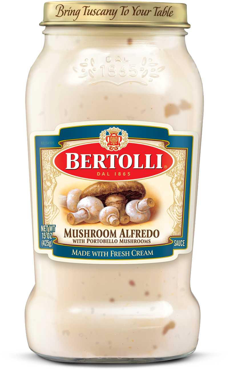 Bertolli Alfredo Sauce With Mushrooms (480x480), Png Download