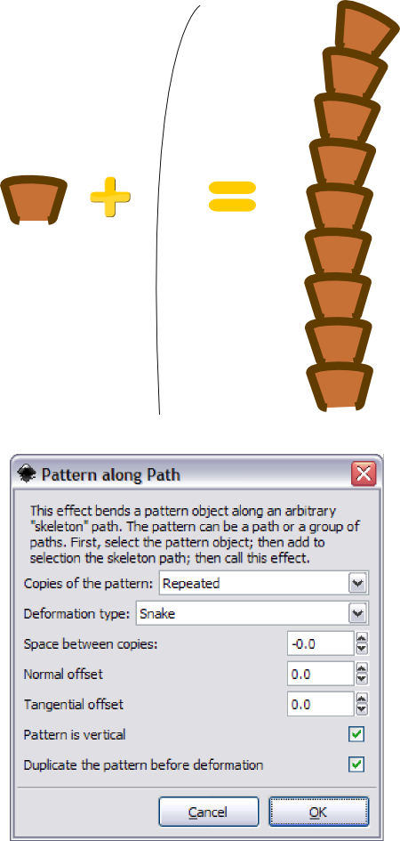 Pattern To Path Examples - Palm Tree Trunk Clip Art (450x945), Png Download