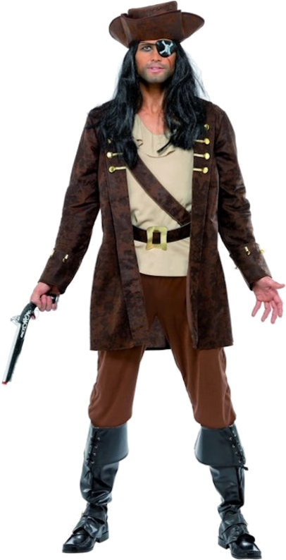 Pirate Costume Mens (500x793), Png Download