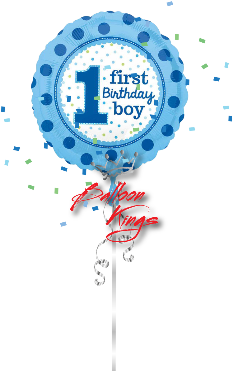 1st Birthday Boy Balloon Kings - 1st Birthday Gif Boy (1071x1280), Png Download