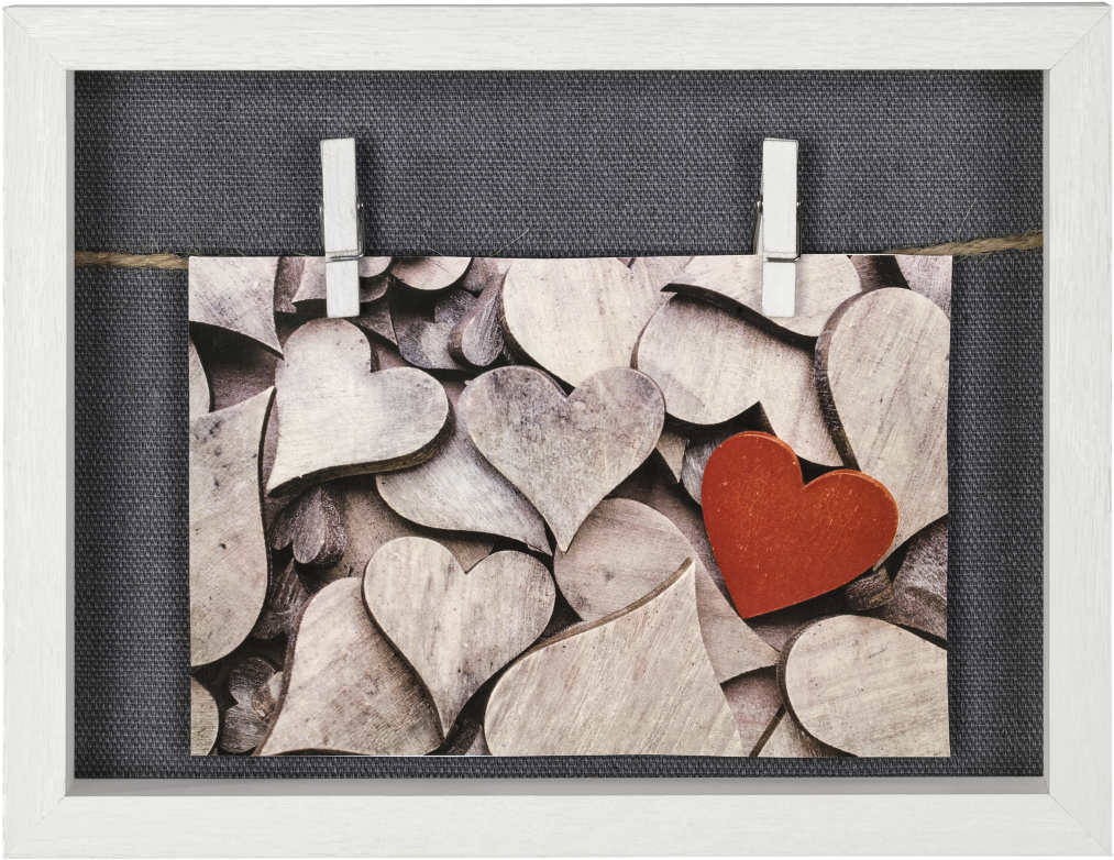 "cavo" Portrait Frame Gallery, White, - Rustic Heart Background Free (1100x1100), Png Download