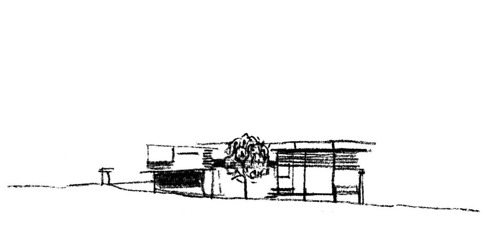 Plan For The Marcus Beach House Was Sketched In The - Sketch (1000x488), Png Download