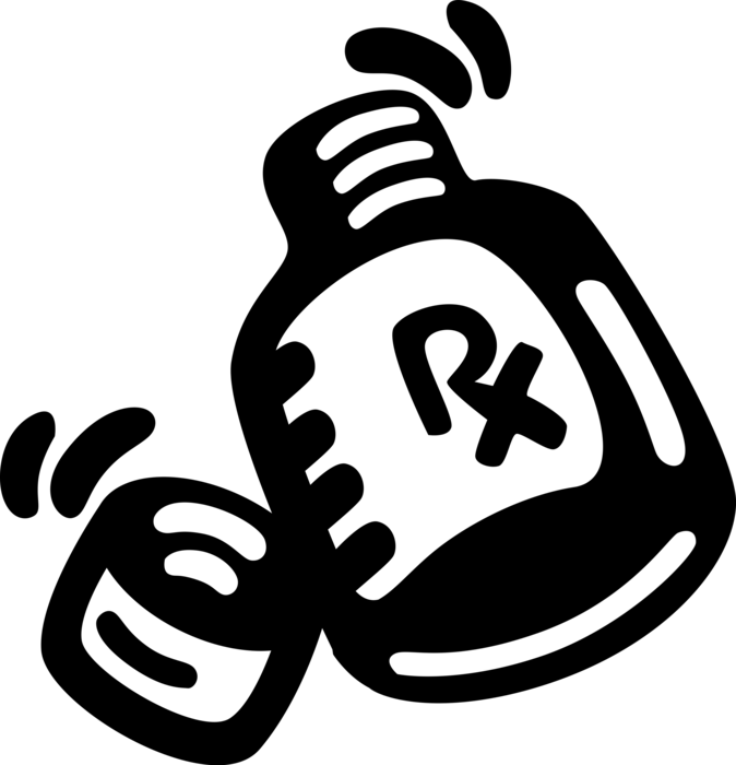 Vector Illustration Of Prescription Medicine Pill Bottle (674x700), Png Download