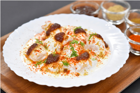Accompaninments - Dahi Bhalla (650x420), Png Download