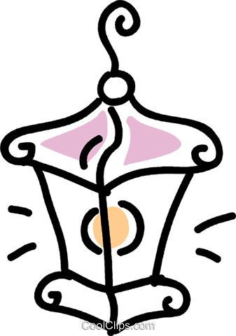 Hanging Lamp Royalty Free Vector Clip Art Illustration - Luminaria Vetor Png (337x480), Png Download