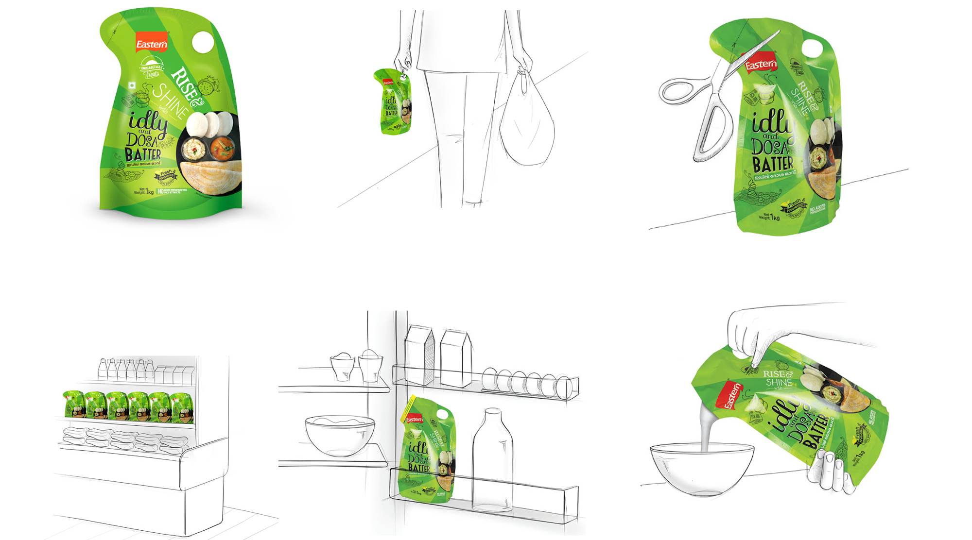 Idli Dosa Batter - Batter (2000x1112), Png Download