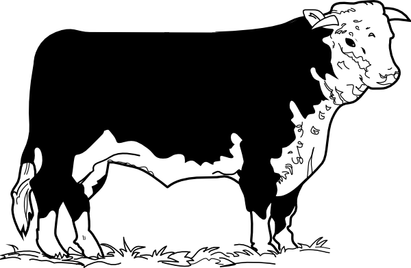 Cow In The Grass Clip Art At Clker Com Vector Clip - Methane Emission From Animals (600x392), Png Download