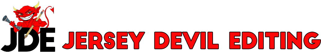 Jersey Devil Editing Logo - Devil Editing Logo (1080x300), Png Download