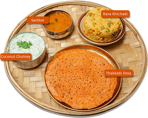 Idli Sambar Png Download - Dosa Meal (500x396), Png Download