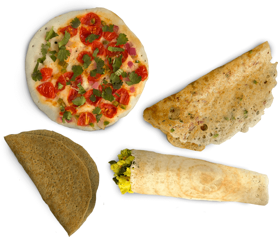 Rava Dosa, Adai Dosa, And Uttapam Are Delicious, But - Mollete (990x832), Png Download