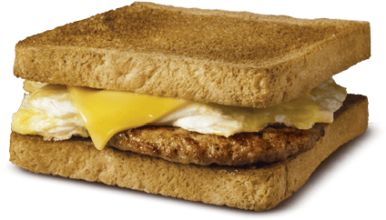 Sausage And Egg On Toast (471x384), Png Download