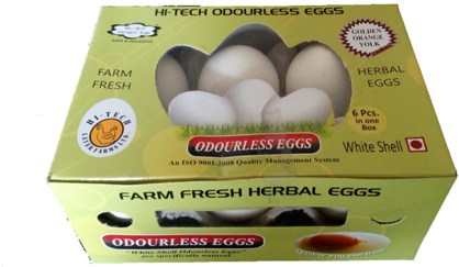 Farm Fresh Herbals Odourless Eggs 6 Pcs (500x300), Png Download