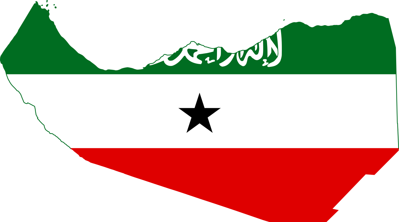 Flag-map Of Somaliland - Somaliland Flag Map (1280x714), Png Download
