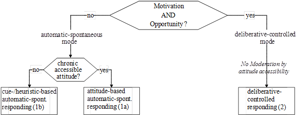 As Reported, Three Conditions Can Be Used To Differentiate - Mode Model Of Attitude Behavior Processes (627x245), Png Download