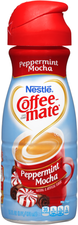 Coffee Mate Peppermint Mocha (258x746), Png Download