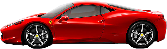Download - Ferrari 458 Italia Side (650x266), Png Download