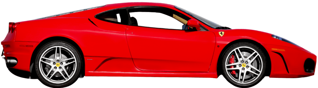 Ferrari F430 F1 - Red Car Clipart (1067x295), Png Download