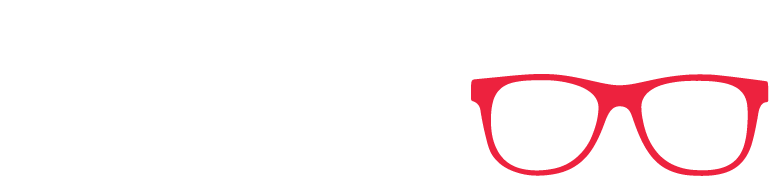 Glasses Logo Png - Red Glasses Logo (800x344), Png Download