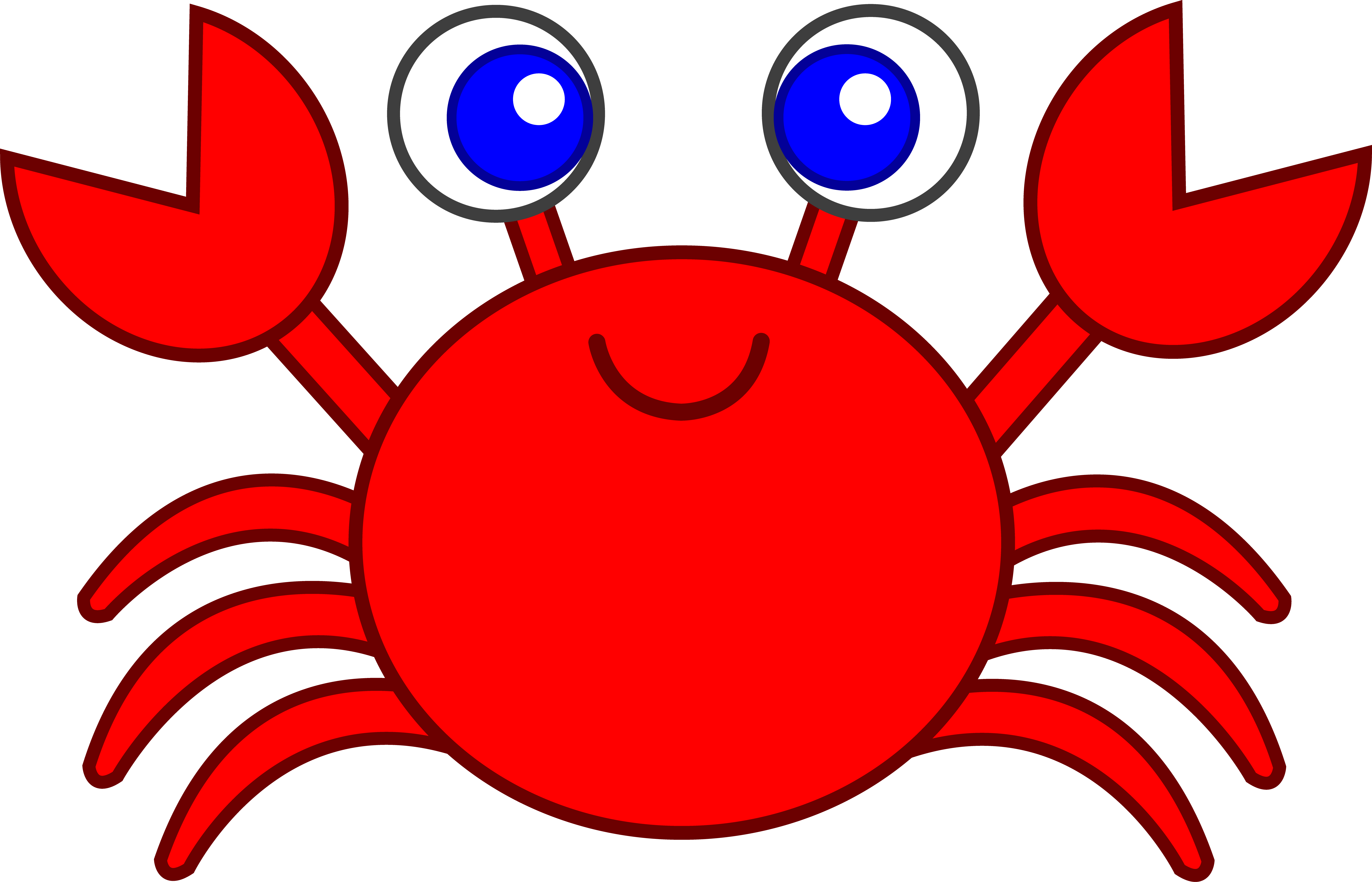 Crab Clipart & Crab Clip Art Image - Cartoon Crab (7031x4522), Png Download