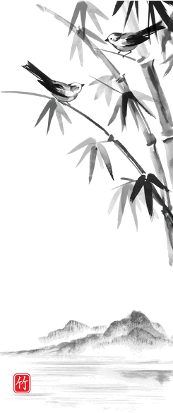 Png 1778*4073 - Koi Carp Sumie (245x585), Png Download