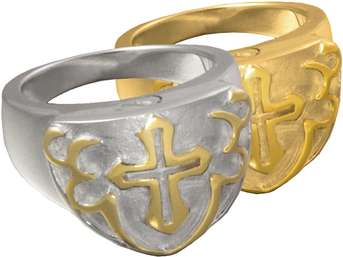 Men's Cross Ring - Pet Cremation Jewelry Cross Ring (500x500), Png Download