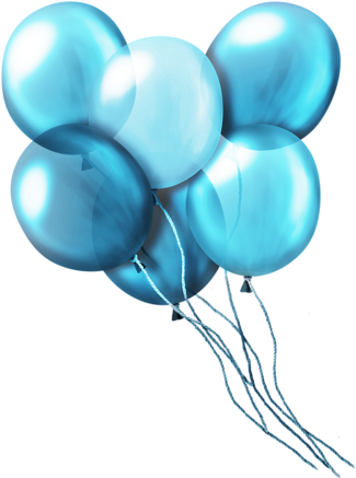 Birthday Wishes, Birthday Greetings, Art Birthday, - Blue Balloons With Transparent Background (400x500), Png Download