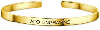 Engraved Bangle 14k Gold Plated - Bracelets Engraved (380x380), Png Download