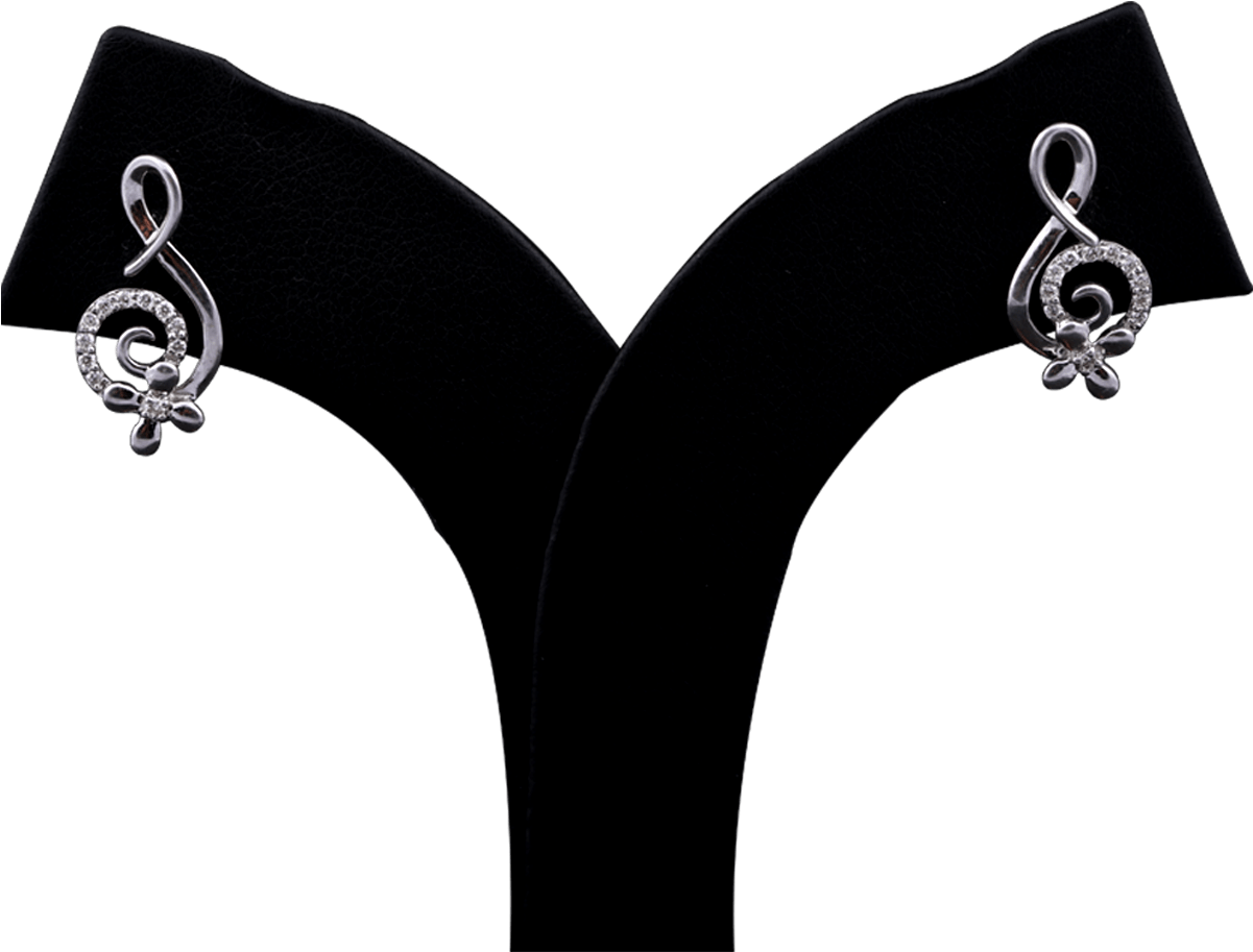 Diamond Platinum Earrings - Earrings (1200x1200), Png Download